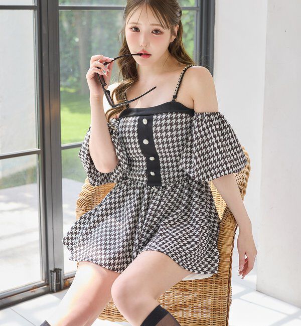  「swimwear/オフショルミニワンピース（2点セット)」|その他|