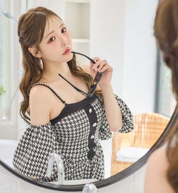  「swimwear/オフショルミニワンピース（2点セット)」|その他|