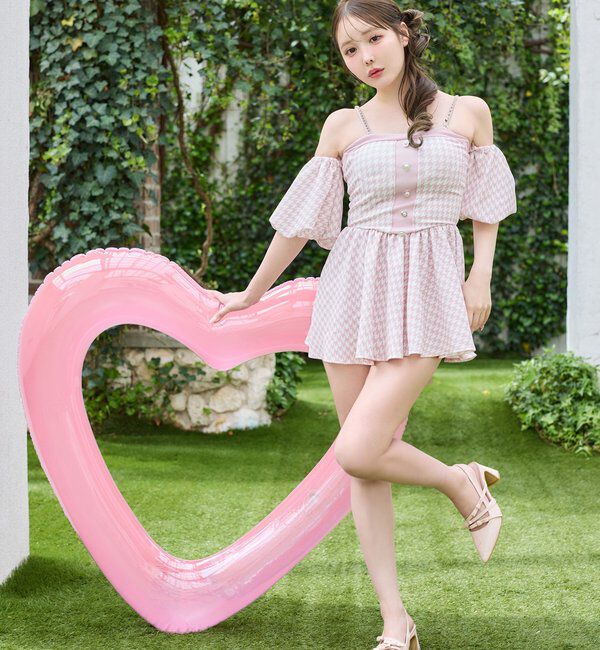  「swimwear/オフショルミニワンピース（2点セット)」|その他|