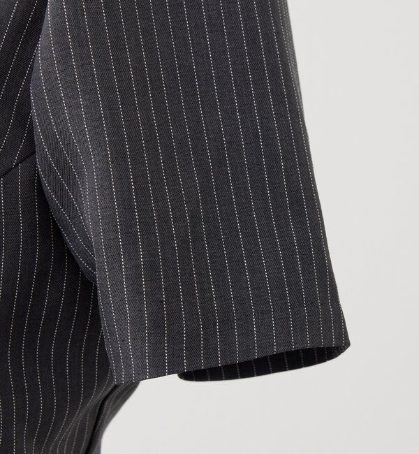  「【セットアップ可能】レースアップ半袖ペプラムジャケット／SMサイズ」|ダウンベスト・ベスト|