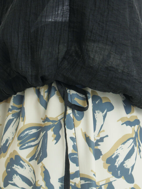 Samansa Mos2「シアー裾ドロストフードシャツ」|シャツ・ブラウス|