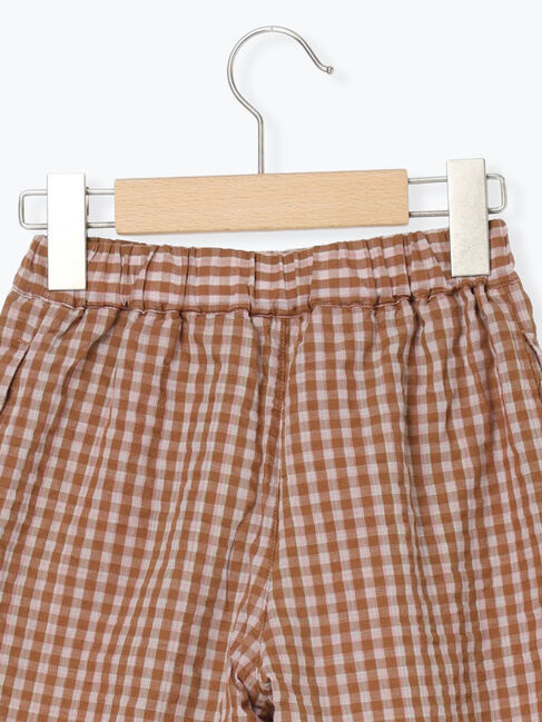 Samansa Mos2 Lagom「裾フリルチェック7分丈パンツ(セットアップ可)」|その他|