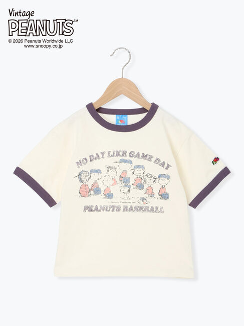 Samansa Mos2 Lagom「【FRUIT OF THE LOOM】PEANUTS プリントリンガーT」|Tシャツ・カットソー|オフホワイト