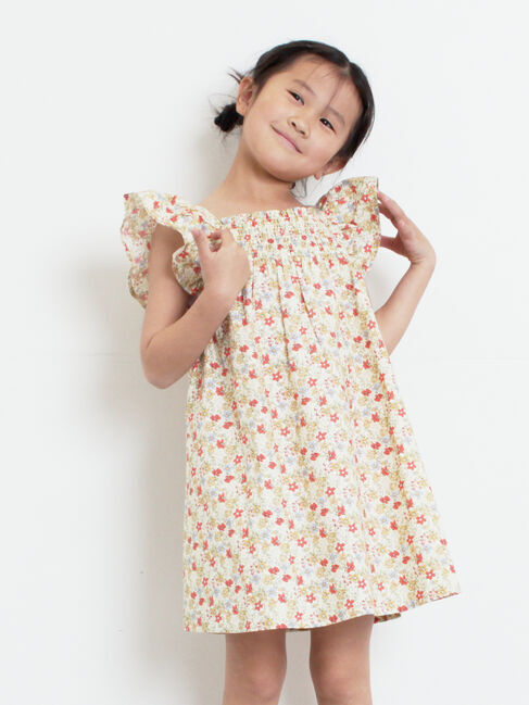 Samansa Mos2 Lagom「☆シャーリング花柄ワンピース」|ワンピース|