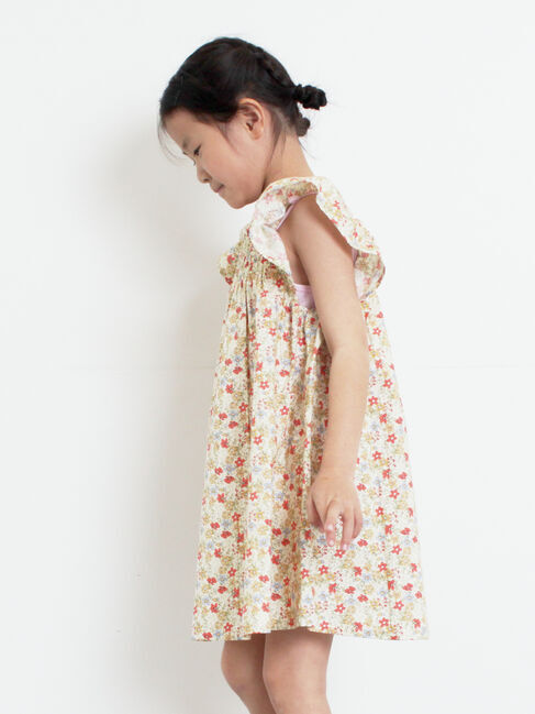 Samansa Mos2 Lagom「☆シャーリング花柄ワンピース」|ワンピース|