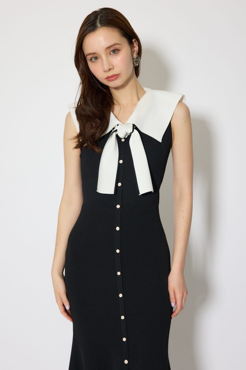 rienda「セーラーカラーニットマーメイドワンピース」|ワンピース|