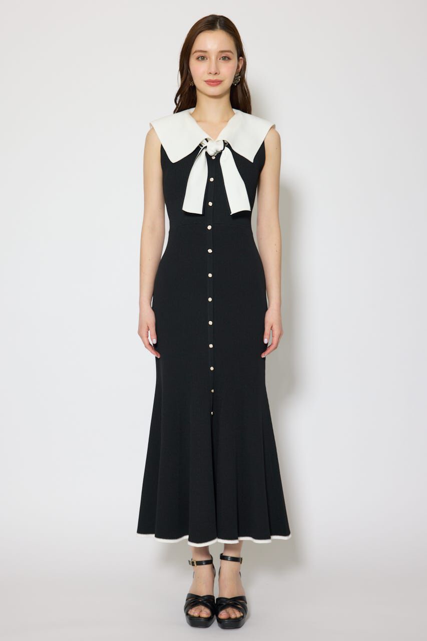 rienda「セーラーカラーニットマーメイドワンピース」|ワンピース|