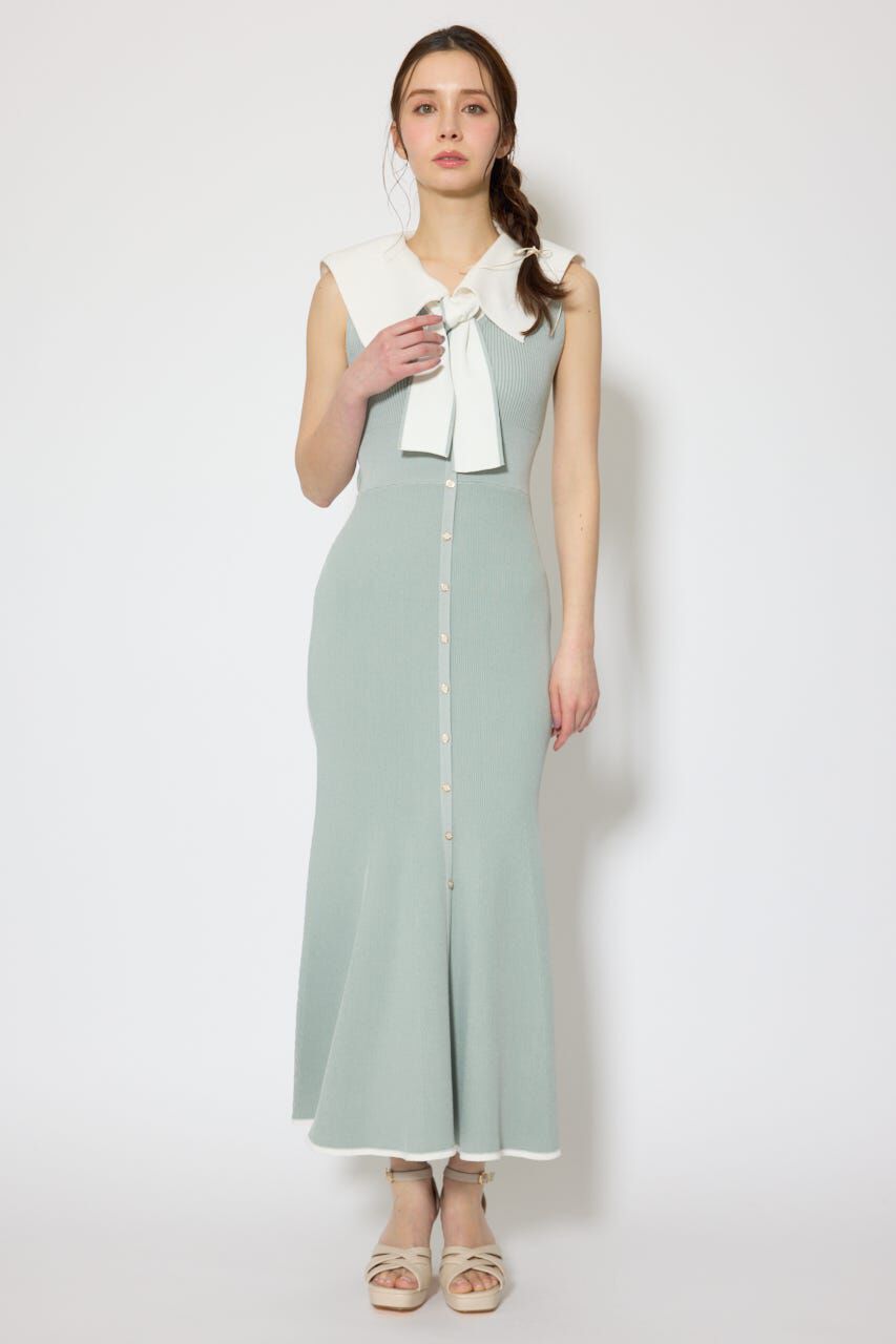 rienda「セーラーカラーニットマーメイドワンピース」|ワンピース|MINT