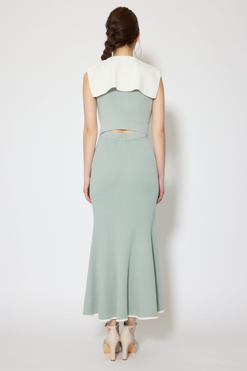 rienda「セーラーカラーニットマーメイドワンピース」|ワンピース|