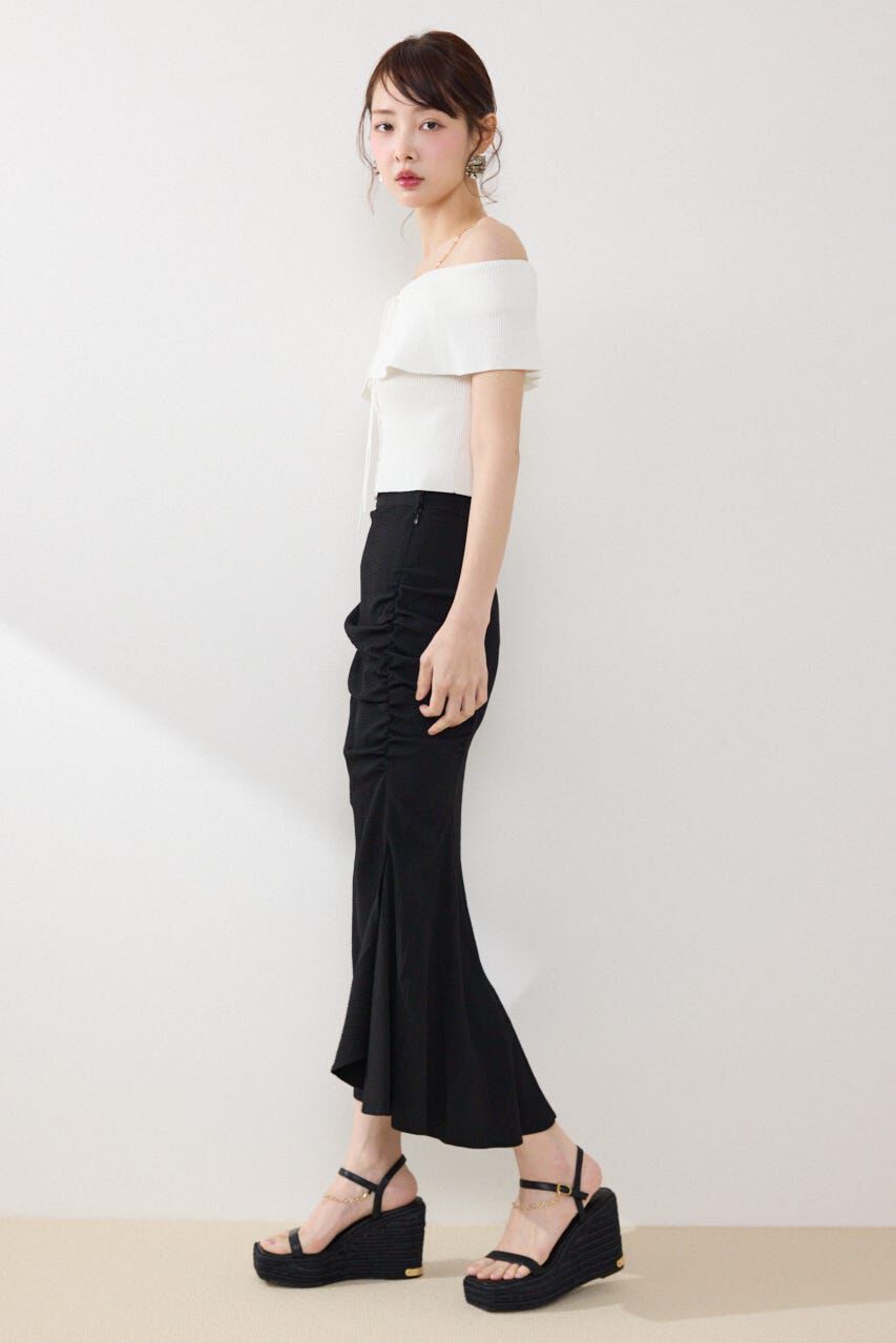 rienda「ギャザーマーメイドジャストウエストスカート」|スカート|