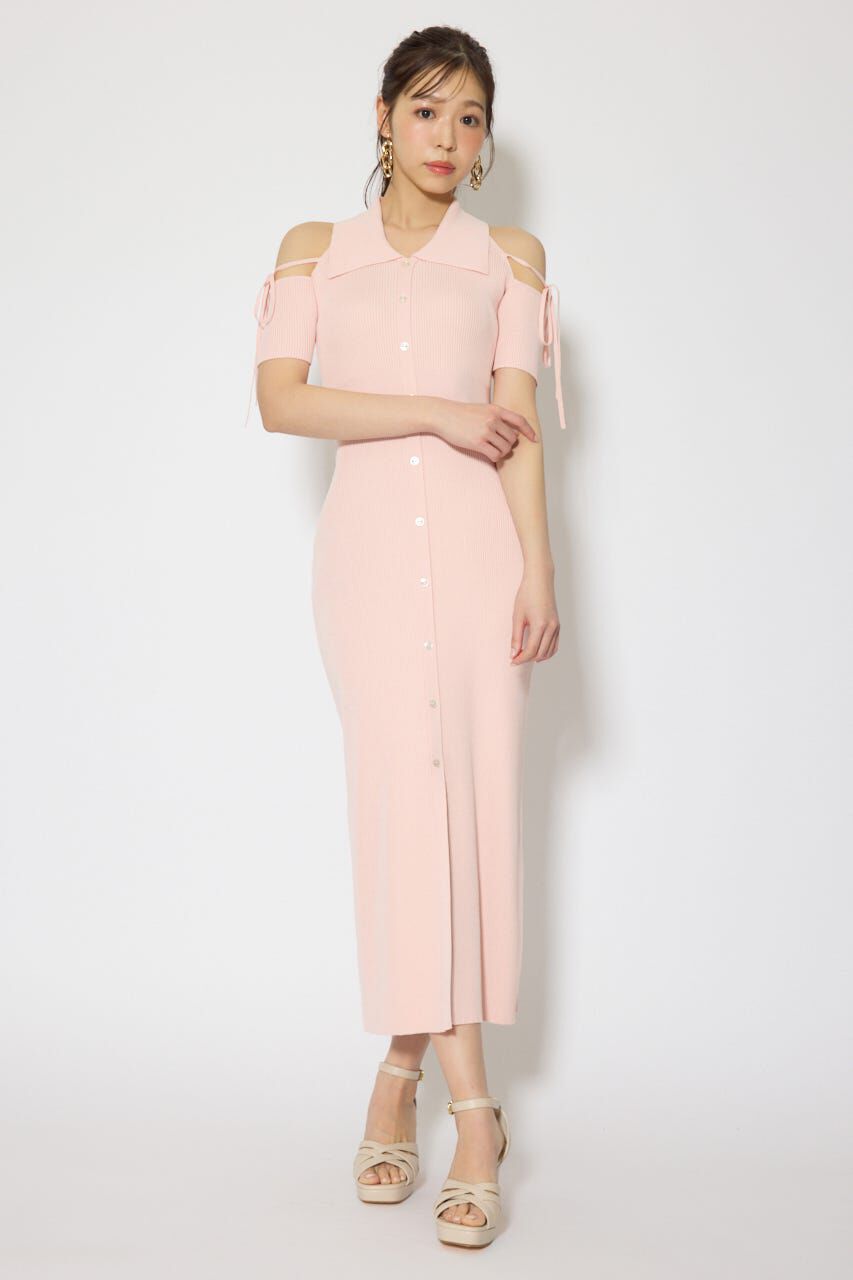 rienda「リボン付きアメスリニットワンピース」|ワンピース|PNK