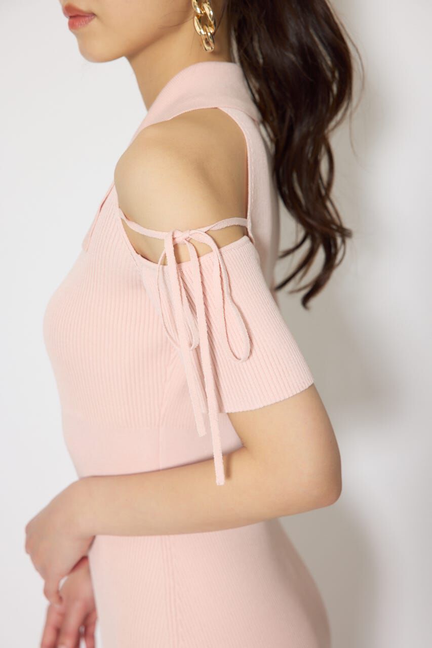 rienda「リボン付きアメスリニットワンピース」|ワンピース|