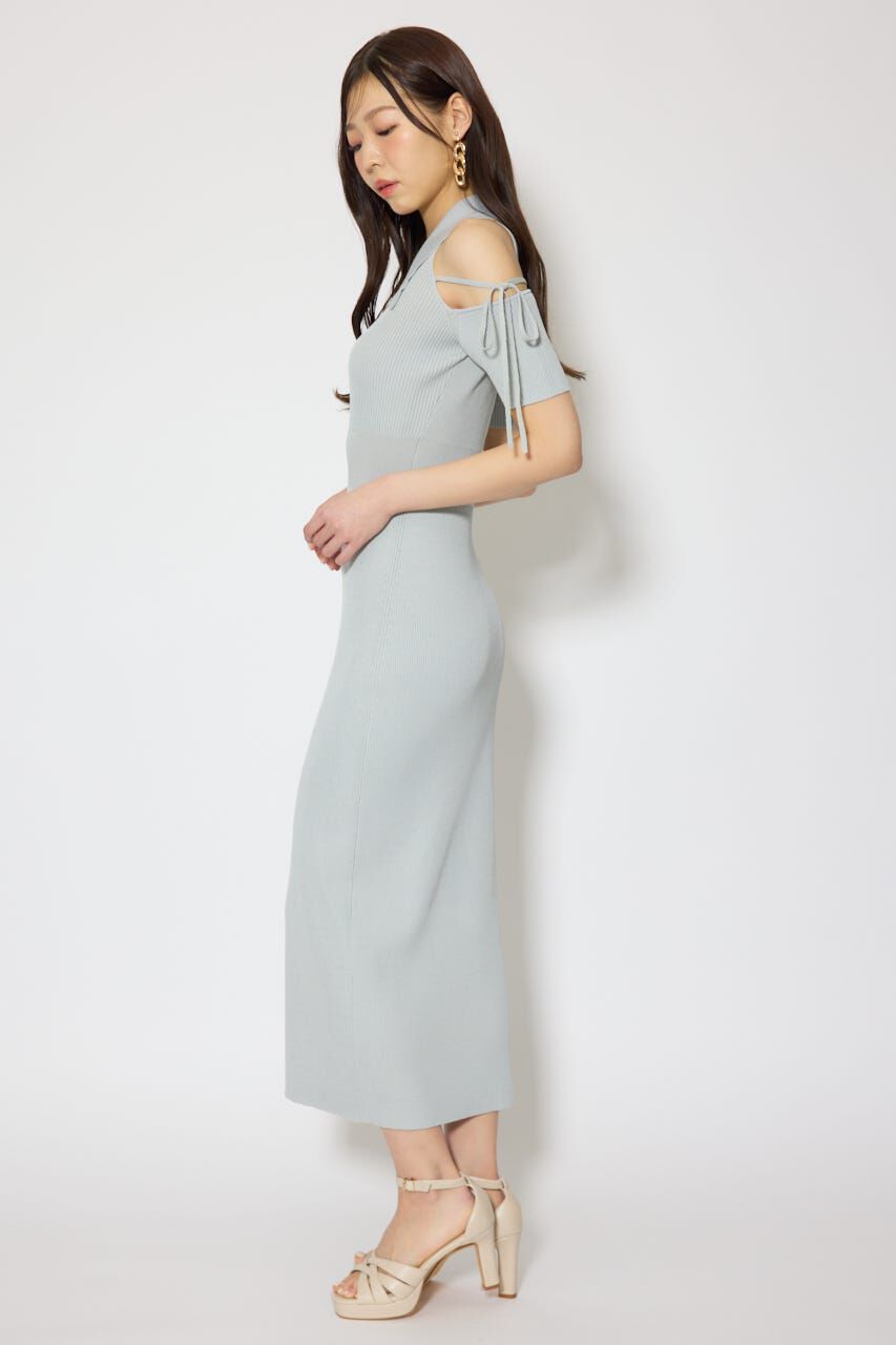 rienda「リボン付きアメスリニットワンピース」|ワンピース|