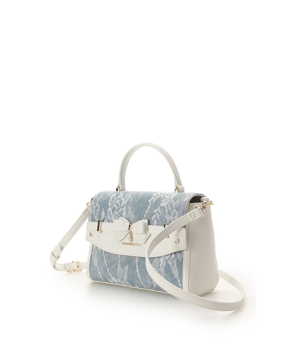 Samantha Vega「デニム調アクセントリボンショルダーバッグ」|ショルダー・メッセンジャー|