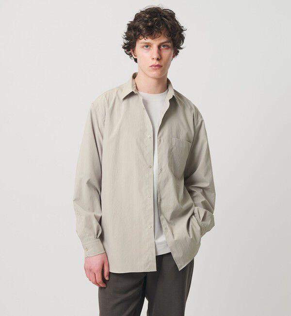 UNITED ARROWS「フォーシーズンズ ポプリン レギュラーカラーシャツ　ヨコストレッチ」|シャツ・ブラウス|BEIGE