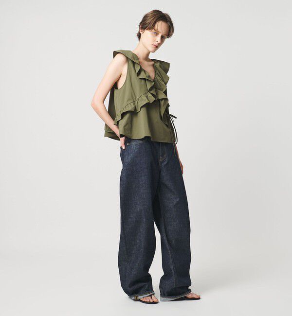 AEWEN MATOPH「＜AEWEN MATOPH＞フリルカシュクールノースリーブブラウス ‐ ウォッシャブル ‐」|シャツ・ブラウス|