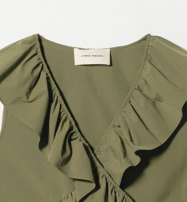 AEWEN MATOPH「＜AEWEN MATOPH＞フリルカシュクールノースリーブブラウス ‐ ウォッシャブル ‐」|シャツ・ブラウス|