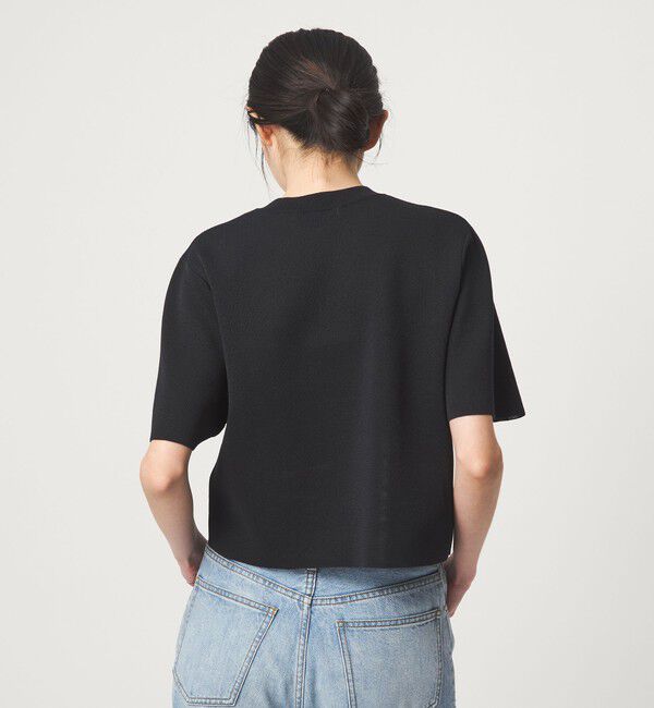 EMMEL REFINES「＜EMMEL REFINES＞EM HW フラワーモチーフ ショートスリーブ ニット」|ニット・セーター|