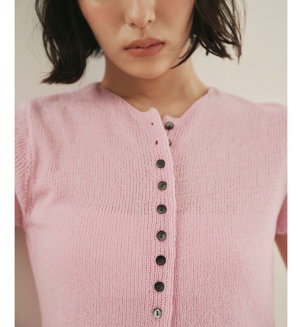 EMMEL REFINES「＜EMMEL REFINES＞EM ソフトニット ボタン ショートスリーブ」|ニット・セーター|