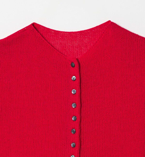 EMMEL REFINES「＜EMMEL REFINES＞EM ソフトニット ボタン ショートスリーブ」|ニット・セーター|