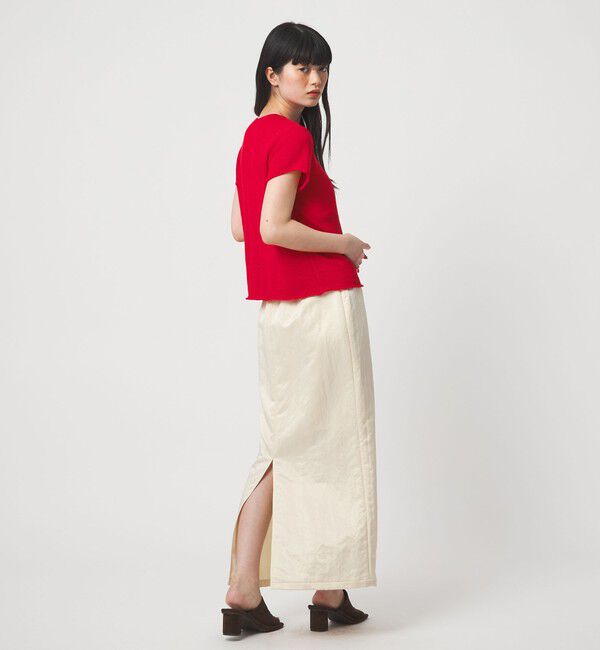 EMMEL REFINES「＜EMMEL REFINES＞EM ソフトニット ボタン ショートスリーブ」|ニット・セーター|