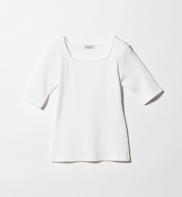 UNITED ARROWS green label relaxing「ブライトリブ スクエアネック 5分袖 プルオーバー カットソー」|Tシャツ・カットソー|