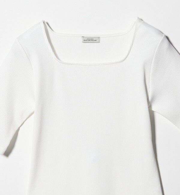 UNITED ARROWS green label relaxing「ブライトリブ スクエアネック 5分袖 プルオーバー カットソー」|Tシャツ・カットソー|