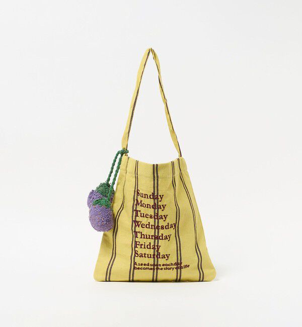 UNITED ARROWS green label relaxing「【別注】＜beej＞チャーム付き ストライプ トートバッグ / キッズ」|トートバッグ|YELLOW