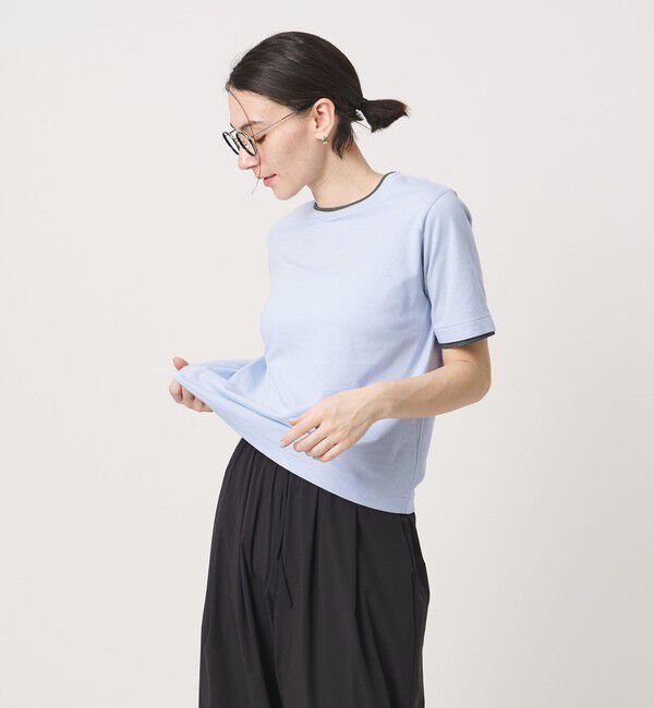 BEAUTY&YOUTH UNITED ARROWS「麻コットン レイヤード クルーネック Tシャツ」|Tシャツ・カットソー|LT.BLUE