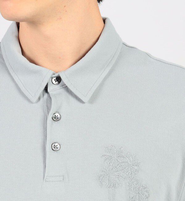 JAMES PERSE「フレンチテリー パルムツリーエンブロイダリー ポロシャツ MLWF3686PB」|ポロシャツ|