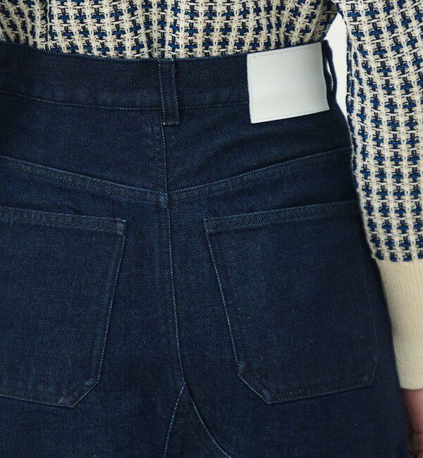 MACPHEE「ローツイストデニム Aラインマキシスカート」|台形|