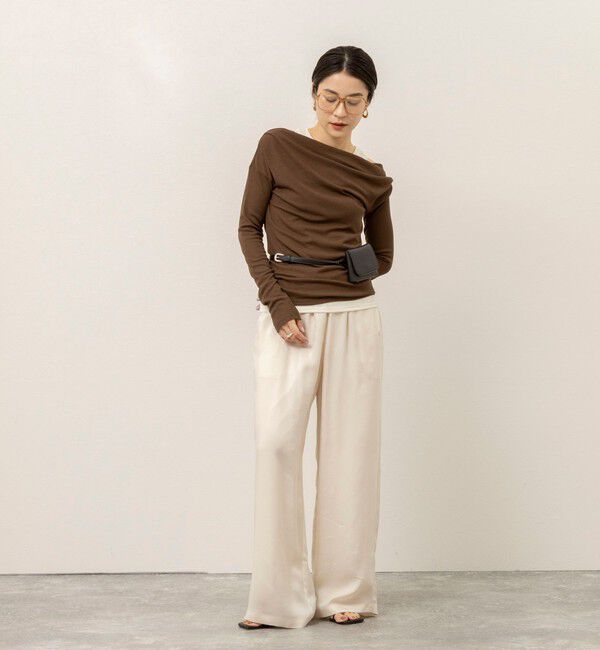 MAQWEL「《セットアップ対応》【MAQWEL/マクウェル】ウォッシャブルサテンパンツ」|その他|