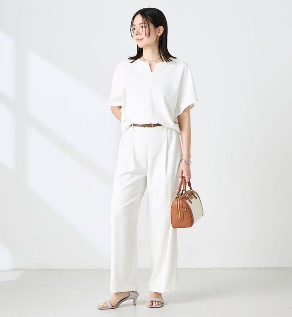 NOLLEY'S sophi「《セットアップ対応》ウォッシャブルツイルケープ風ブラウス」|シャツ・ブラウス|