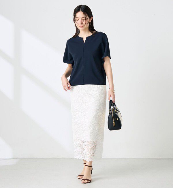 NOLLEY'S sophi「《セットアップ対応》ウォッシャブルツイルケープ風ブラウス」|シャツ・ブラウス|