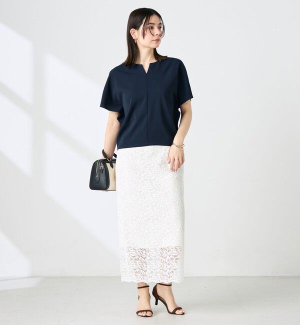 NOLLEY'S sophi「《セットアップ対応》ウォッシャブルツイルケープ風ブラウス」|シャツ・ブラウス|