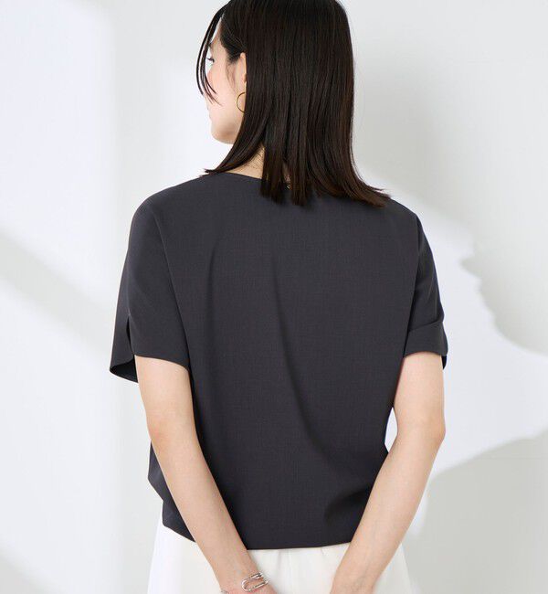 NOLLEY'S sophi「《セットアップ対応》ウォッシャブルツイルケープ風ブラウス」|シャツ・ブラウス|