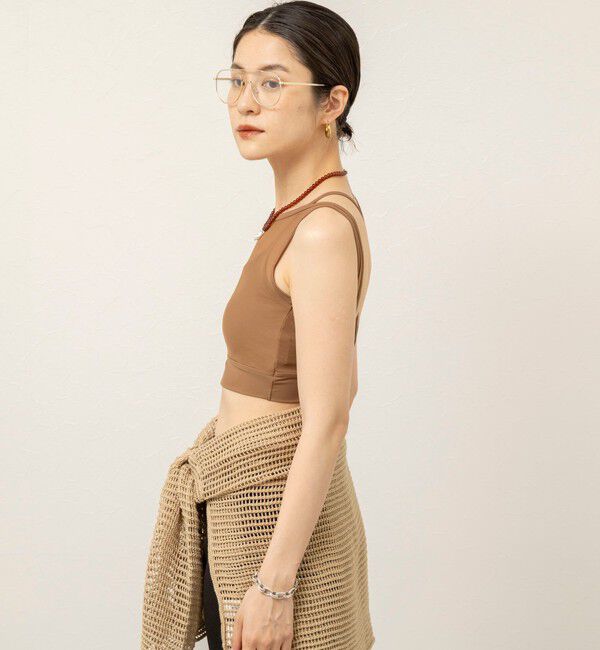 MAQWEL「【MAQWEL/マクウェル】ウォッシャブルバッククロスシアーブラトップ」|チューブトップ|