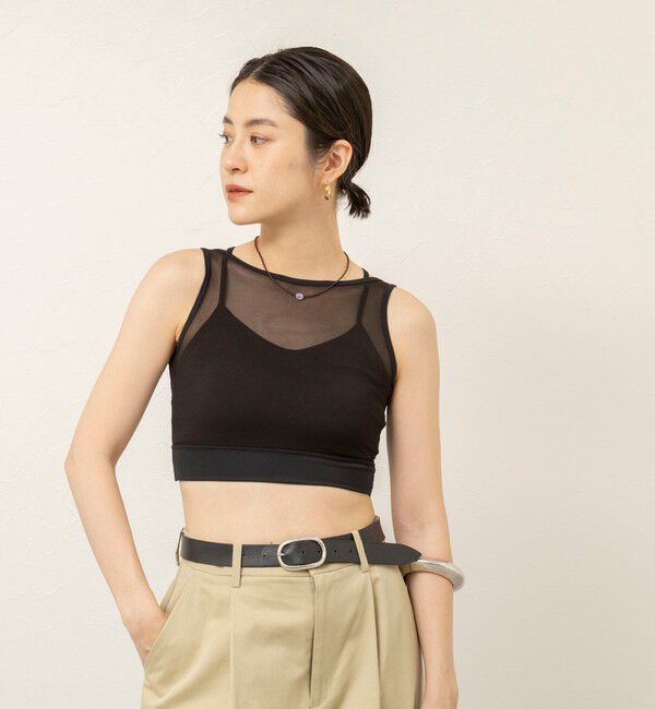 MAQWEL「【MAQWEL/マクウェル】ウォッシャブルバッククロスシアーブラトップ」|チューブトップ|