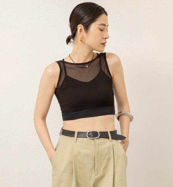 MAQWEL「【MAQWEL/マクウェル】ウォッシャブルバッククロスシアーブラトップ」|チューブトップ|