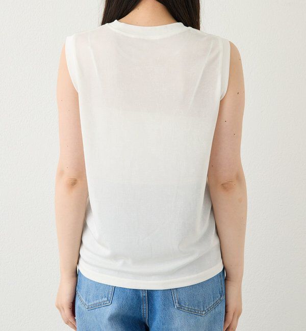  「予約【上品な光沢が目を引く】シャイニーノースリTee」|キャミソール|