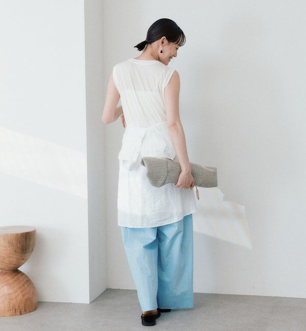  「予約【上品な光沢が目を引く】シャイニーノースリTee」|キャミソール|