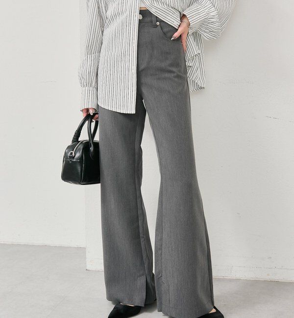  「TRフレアパンツ」|チノ|チャコールグレー