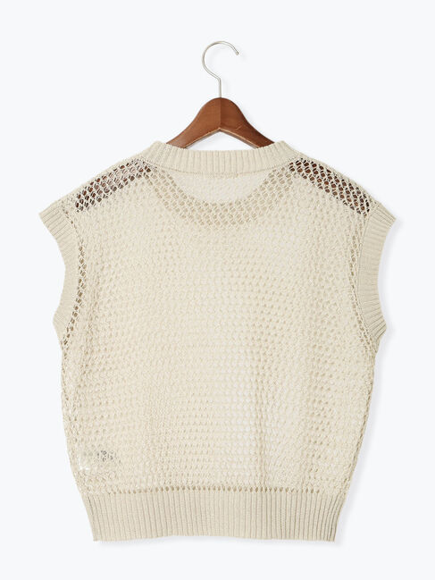 Te chichi「ラメメッシュニットベスト」|ダウンベスト・ベスト|