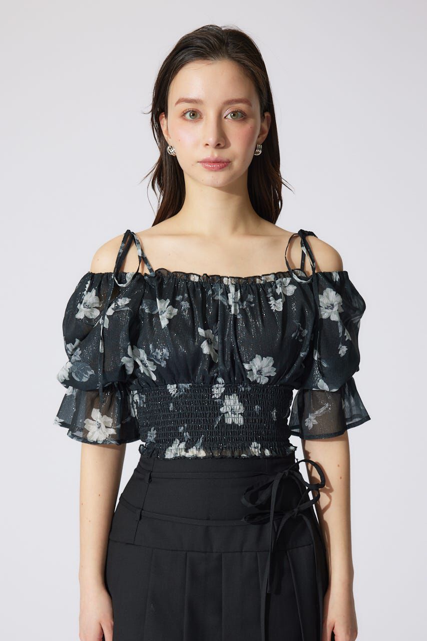 rienda「パフスリーブシャーリングブラウス」|シャツ・ブラウス|