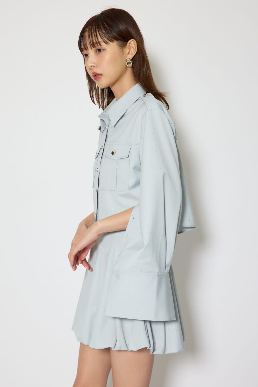 rienda「ワークディティールクロップドシャツ」|シャツ・ブラウス|