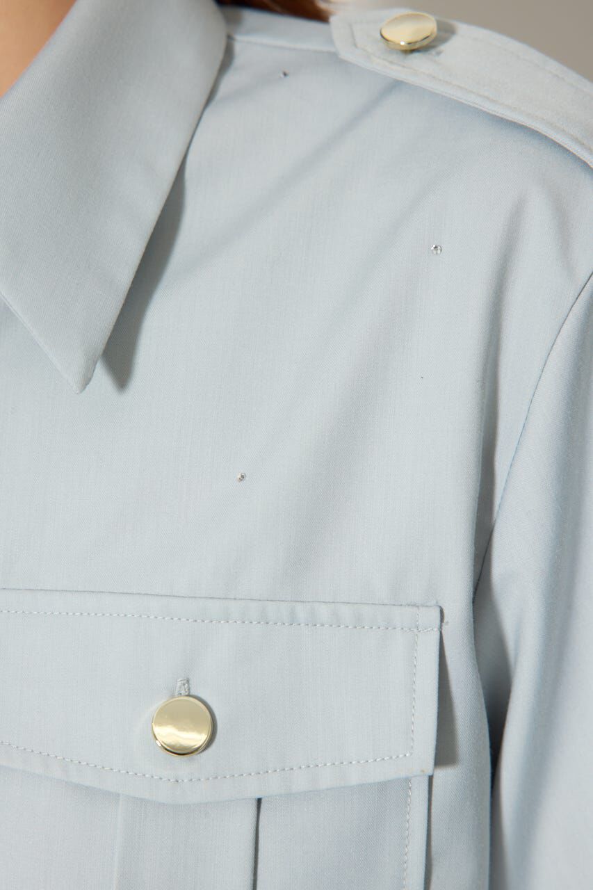 rienda「ワークディティールクロップドシャツ」|シャツ・ブラウス|