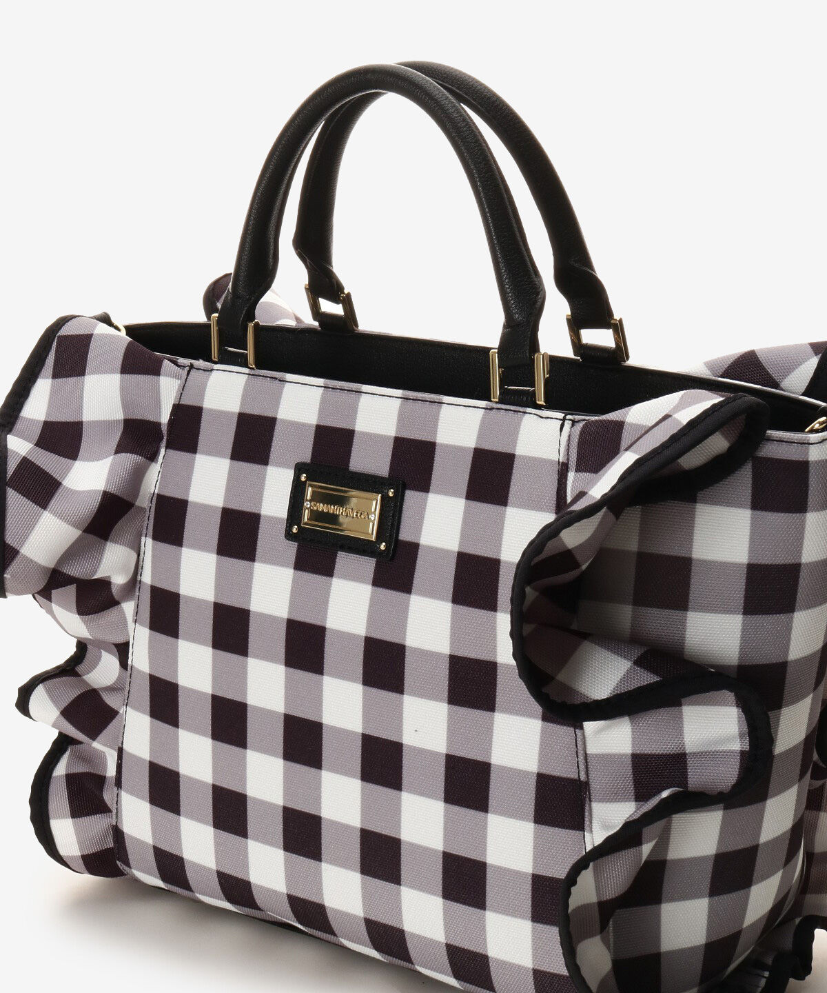 Samantha Vega「チェックフリルハンドバッグ（大）」|ハンドバッグ|