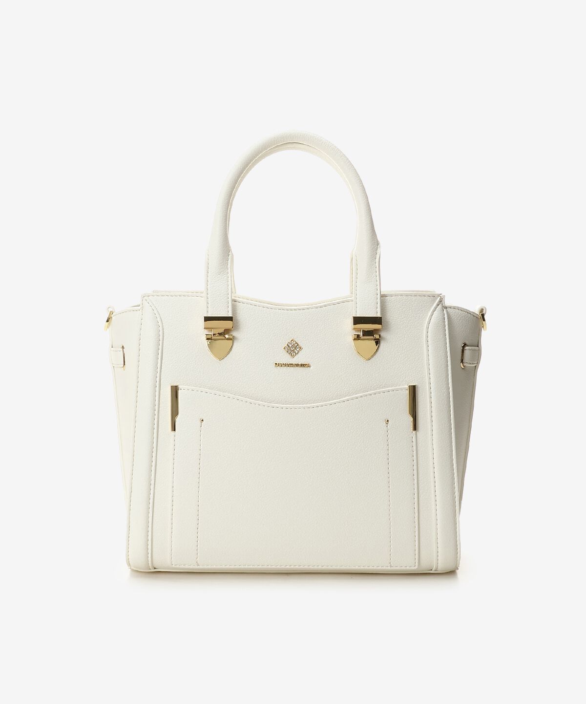 Samantha Vega「ダイヤカットトートバッグ」|ハンドバッグ|オフホワイト