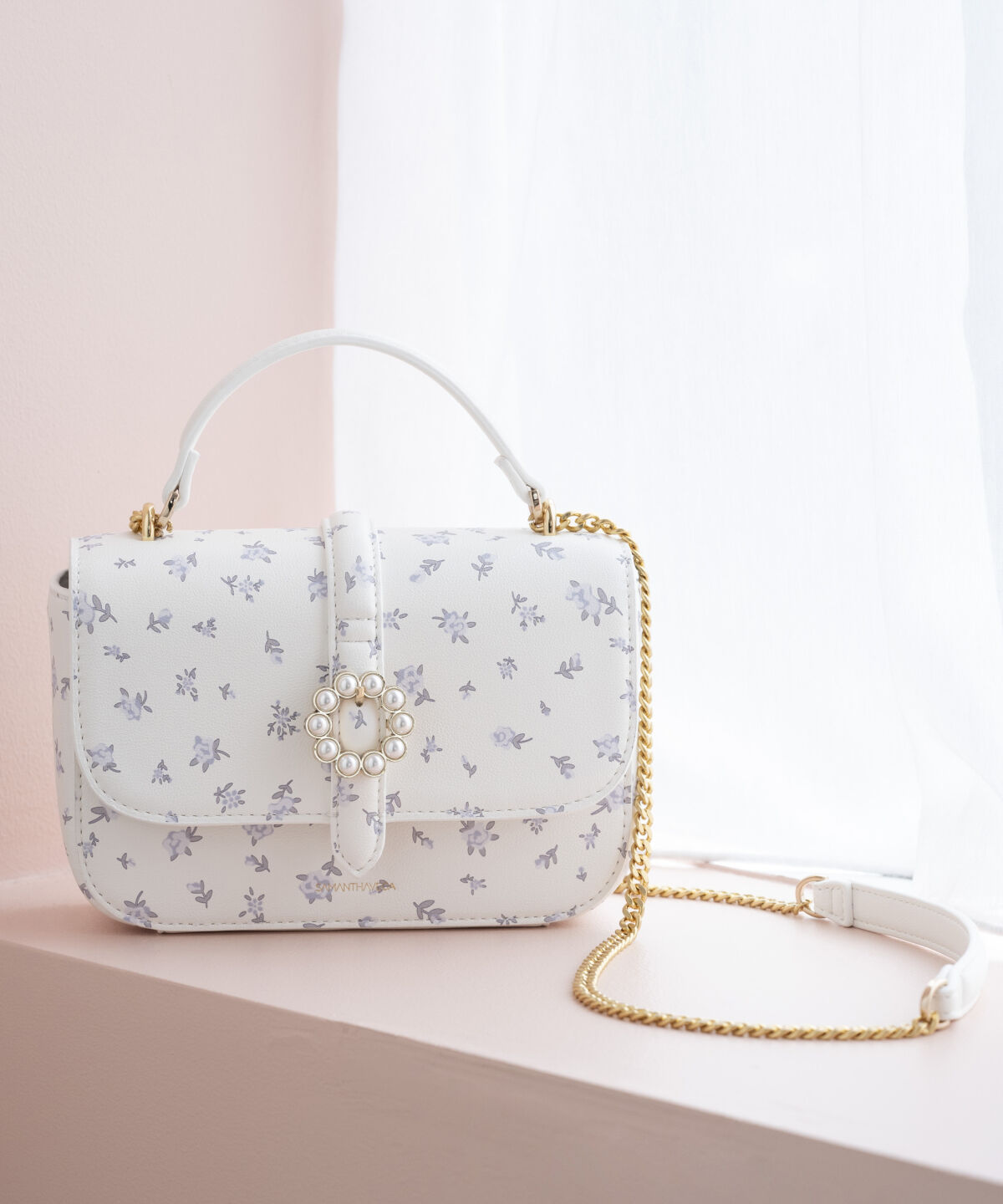 Samantha Vega「サークルパールショルダーバッグ」|ショルダー・メッセンジャー|ホワイト