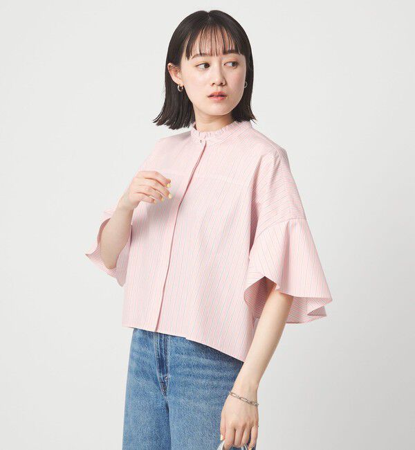 UNITED ARROWS green label relaxing「フレアスリーブ ブラウス 接触冷感」|シャツ・ブラウス|